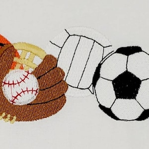 Sports Border Machine Embroidered Flour Sack Dish Towel
