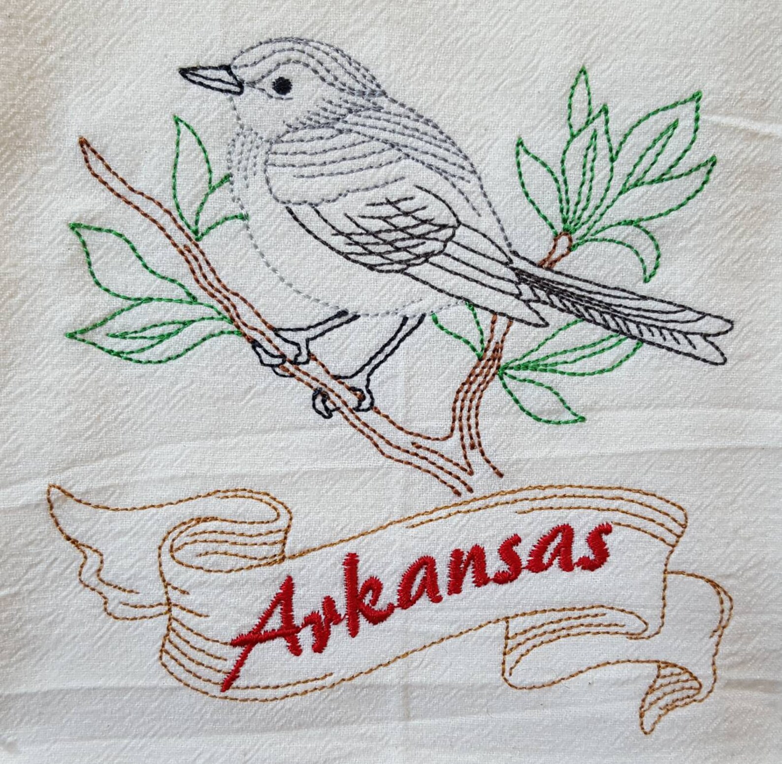 Arkansas State Bird Mockingbird & State Flower Apple Blossom Etsy