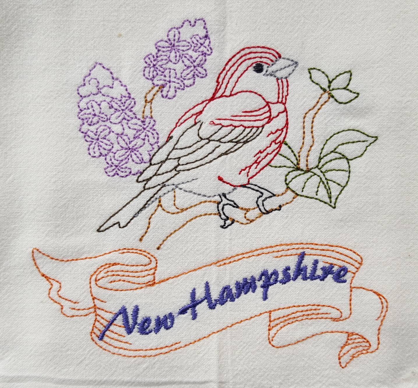 New Hampshire State Bird Purple Finch OR State Flower Purple - Etsy