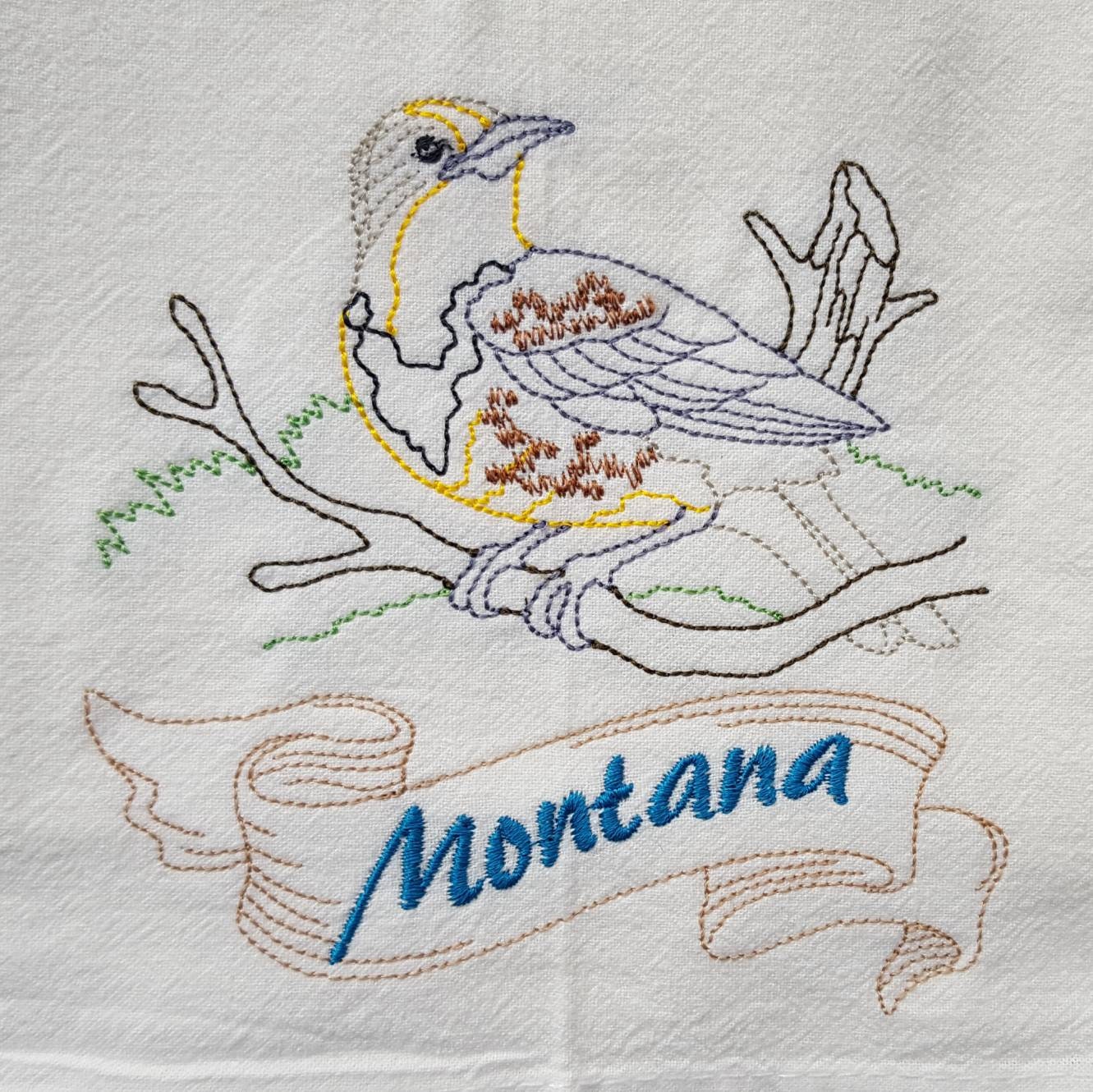 Montana State Bird Western Meadowlark & State Flower | Etsy