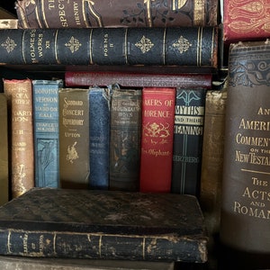 Authentic Vintage Books Beautiful for decor Farmhouse Customizable Color Wedding Personalized Holiday Decor Shabby Chic Collectible Gift