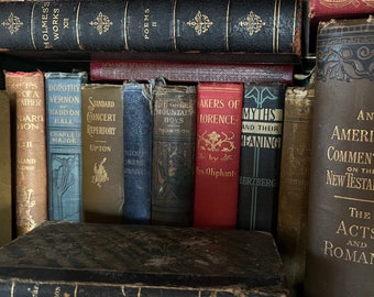 Authentic Vintage Books Beautiful for decor Farmhouse Customizable Color Wedding Personalized Holiday Decor Shabby Chic Collectible Gift