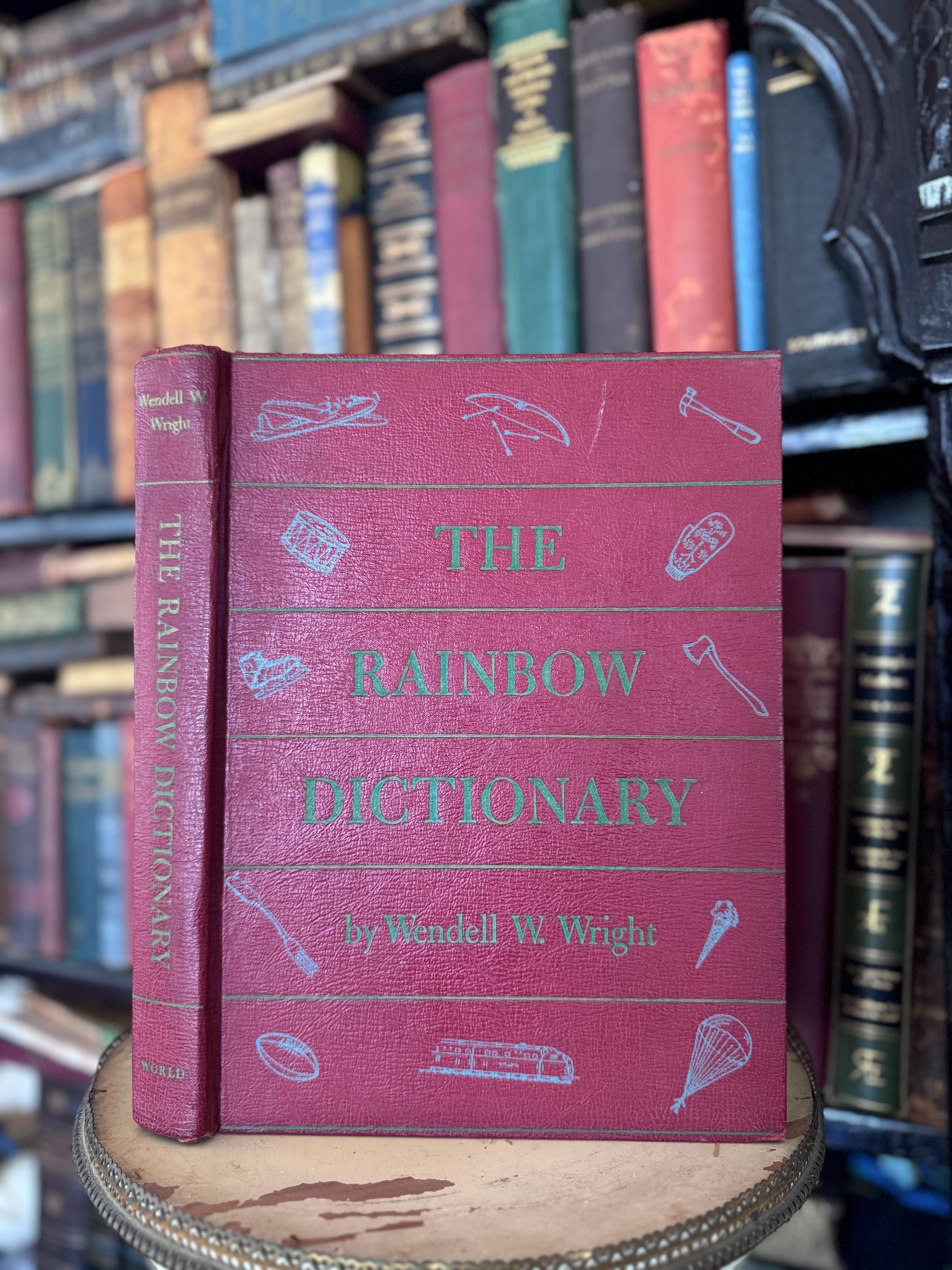 古洋書 1959 ヴィンテージブック レインボー辞書 子供用辞書 薄い紙