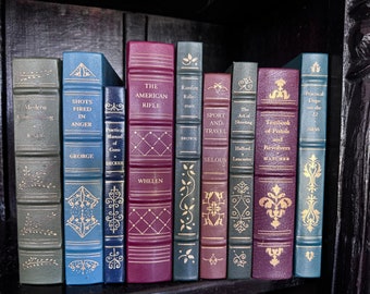 Conjunto de 9 Palladium Press Classics Library Libros de alta calidad Encuadernados en cuero Dorado Dorado Libros de cuero auténticos coleccionables raros