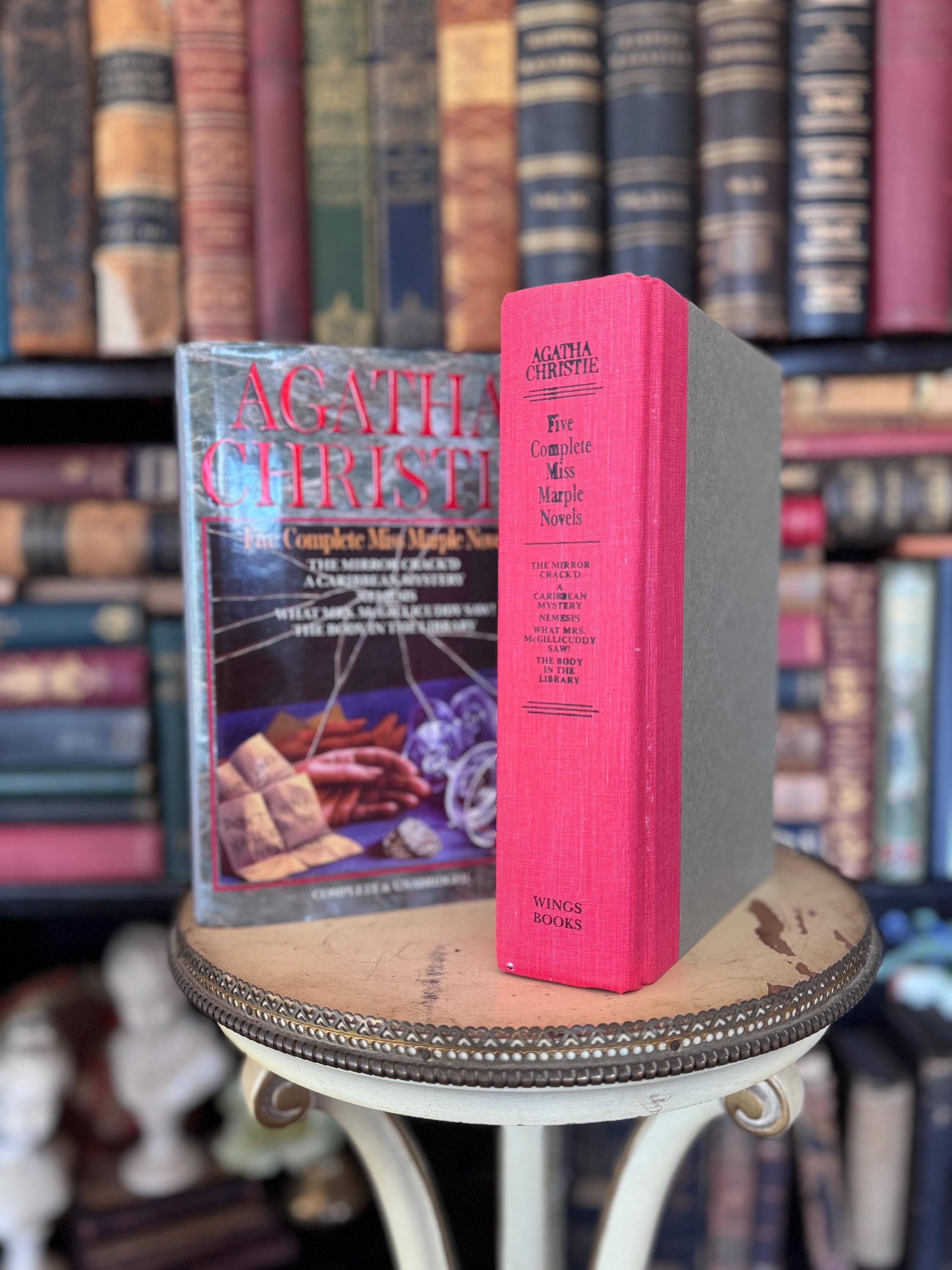Vintage Book Agatha Christie’s 5 Complete Novels Decorative Library Bookshelf Deco Mystery Classic Literature
