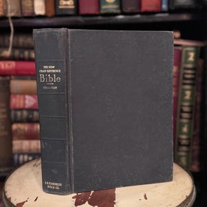 Vintage Holy Bible Family Chain Reference 1964 Rare Book Embossed  Library Decor Unique Gift Wedding