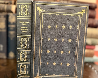 Uncle Tom’s Cabin Vintage Black Gilt Hardcover | International Collectors Library | Classic Literature Decor Book
