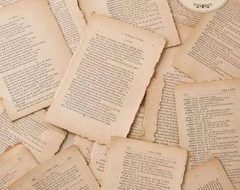 200 Vintage Dictionary Pages for Junk Journals and Collage Art Thin Aged Paper for Scrapbooking Mixed Media and Antique Paper Crafts
