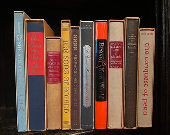 Vintage Books Classic Literature Heritage Book Collection Designer Decorative Books High Quality Paradise Lost Abraham Lincoln