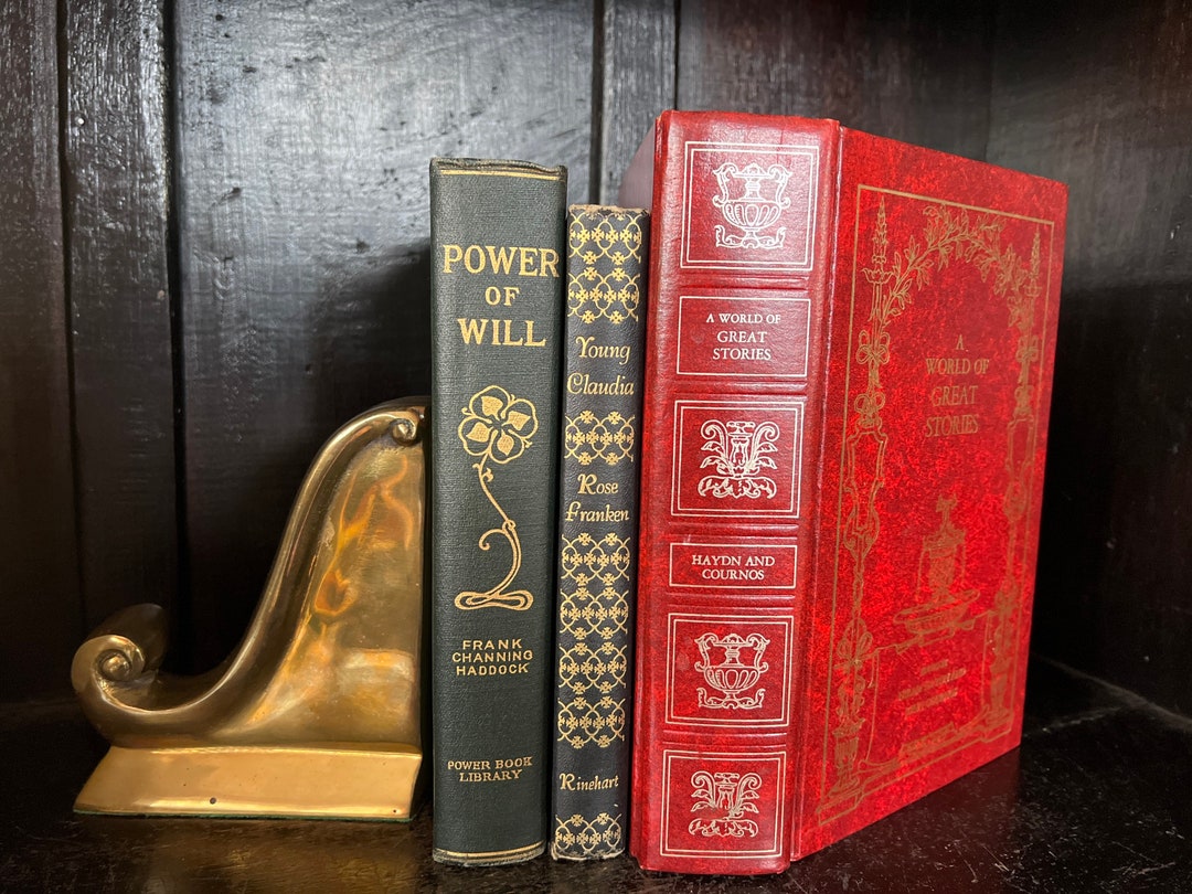 Set of 3 Antique Vintage Books Authentic Books Curated Farmhouse Decor ...
