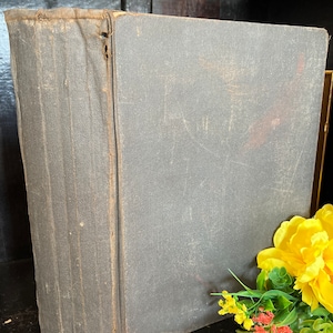 Antique Book Bible History and Analysis Illustrations Gold Gilded Rare Bible Library Decor Unique Gift Wedding Decor Gift