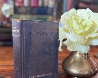 1920 års kyrkohymnbok Oxford Press TSS Transylvania Ship Edition Vintage kristen psalmbok med inskription från 1929 presbyteriansk gåva