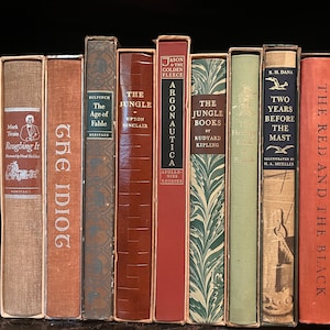 The Heritage Book Club Classic Literature High Quality Books Vintage Books Mark Twain Kipling Mueller Sinclair Old Books Vintage Decor Books
