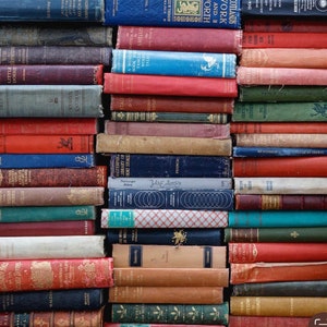 Set of 10 Vintage Books Hardcover Unique Farmhouse Book Set Collection Customizable Bookshelf Decor Wedding Centerpiece Beautiful Gifts
