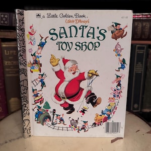 Vintage Book Toy Shop 1950 Christmas Golden Book Christmas Story Classic Literature Gift Book Children&#39;s Literature Library Decor