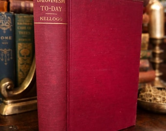 Antique 1907 “Darwinism To-Day” by Vernon L. Kellogg | Red Cloth Vintage Science Book | Early Evolution Debate | Decorative & Readable