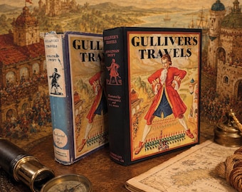 Vintage Gullivers resor av Jonathan Swift | Garden City Publishing Illustrerad inbunden med original skyddsomslag | Klassiskt äventyr