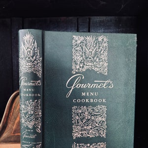 Vintage Gourmet's Menu Kochbuch Sammlung Epikureischer Menüs und Rezepte 1963 Seltenes Geschenkbuch Retro Küche Unikat