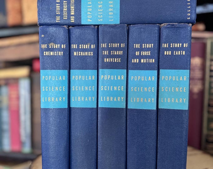 Popular Science Library Set of 6 Popular Science Library Books Vintage Science Surgery Bacteria ...