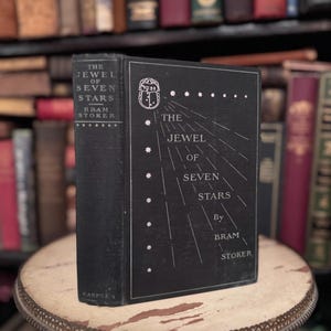 Bram Stoker The Jewel of Seven Stars 1904 Antique Book First US Edition Classic Literature Library Decor Hardcover Books Collectible Gift