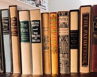 The Heritage Book Club Classic Literature High Quality Books Vintage Books Defoe Melville London Lewis Carroll Old Books Vintage Decor Books