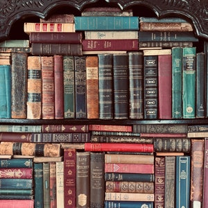Book Bundle Random Designer Decorative Vintage Books Reading Book Stacks Sets Mystery Book Antique Collectible Rare Gift Decor Bookshelf