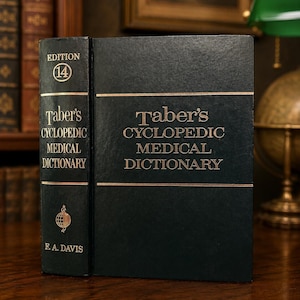 Vintage Taber’s Cyclopedic Medical Dictionary 14th Edition | Dark Green Medical Book | Doctor Office Decor | Medical School Gift | Vintage