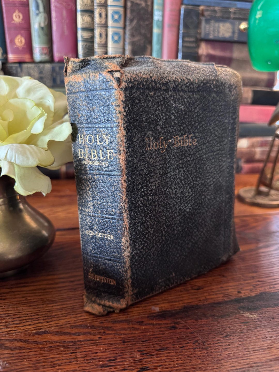 Vintage 1950 Holy Bible – King James Version – Red Letter Thumb-indexed ...