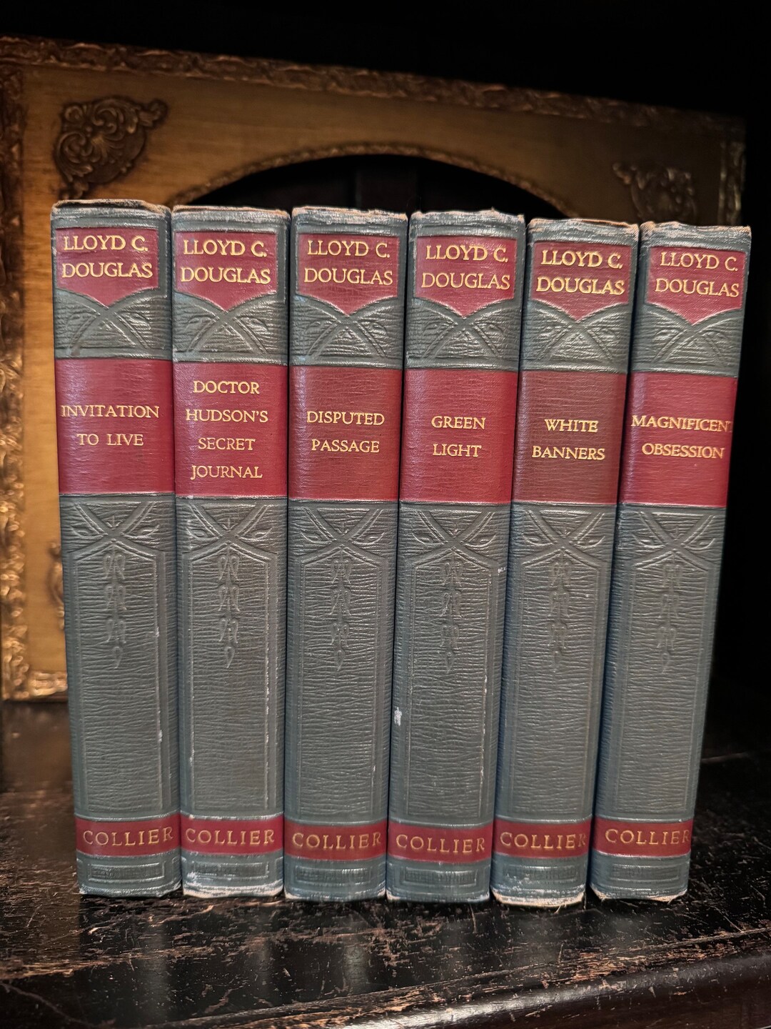 Vintage P.F. Collier and Sons Set of 5 Library Books Gift Set