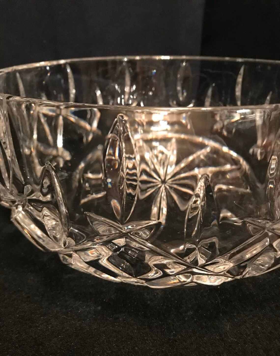 Godinger Vintage Elegant Large Lead Crystal Salad Serving Bowl Etsy