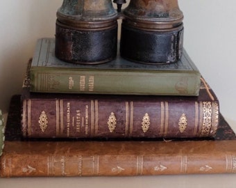 Mixed lot of 3 Vintage hardback book farmhouse decor customizable wedding decor Vintage Book Stacks Classic literature unique gift