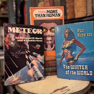 Vintage Science Fiction More Than Human The winter of the World Meteor 1st Book Club Edition Vintage Hardcover Rare Collectible