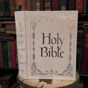 Vintage Heilige Bibel Familie 1966 Seltene Buch Geprägte Bibliothek Dekor Einzigartiges Geschenk Hochzeit Heilige Bibel KJV Roter Buchstabe Ref Von Regentschaft Vintage 1971