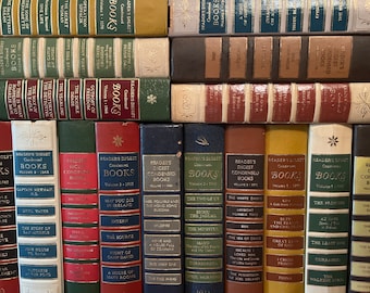 Set of 5 Vintage Readers Digest Wedding Centerpiece Book Stacks Decorative Books Library Decor Old Books Vintage Decor Book Staging Bundles