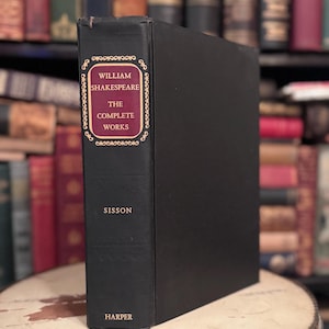 Vintage William Shakespeare The Complete Works Hardcover 1953 Great Britain Decorative Book Staging