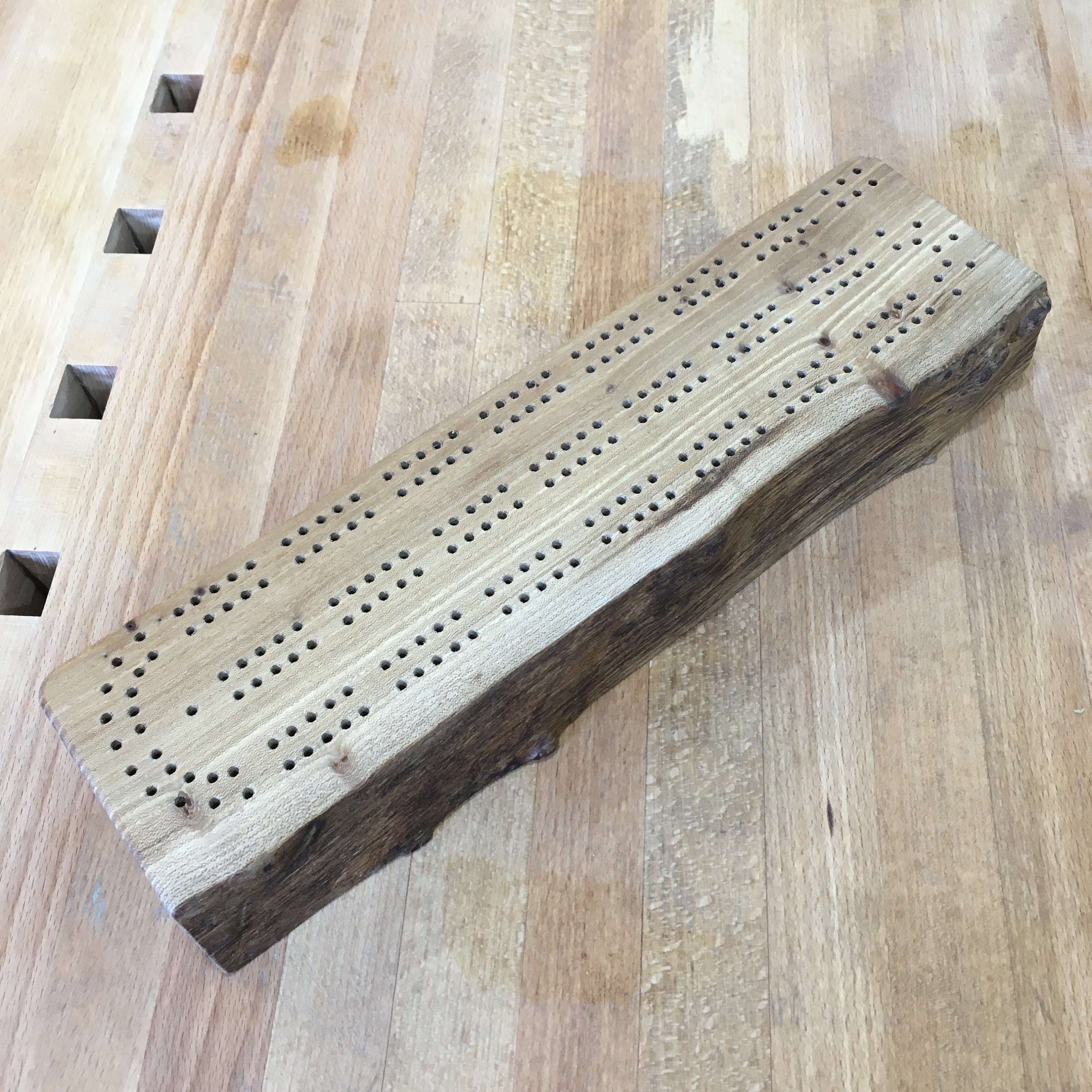 Live Edge Elm Cribbage Board | Etsy