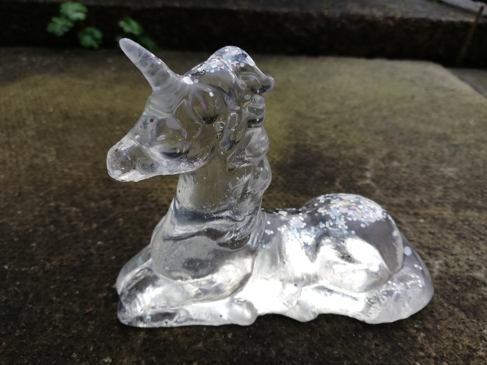 Handmade Epoxy Resin Unicorn with Chunky Glitter Figurine Etsy