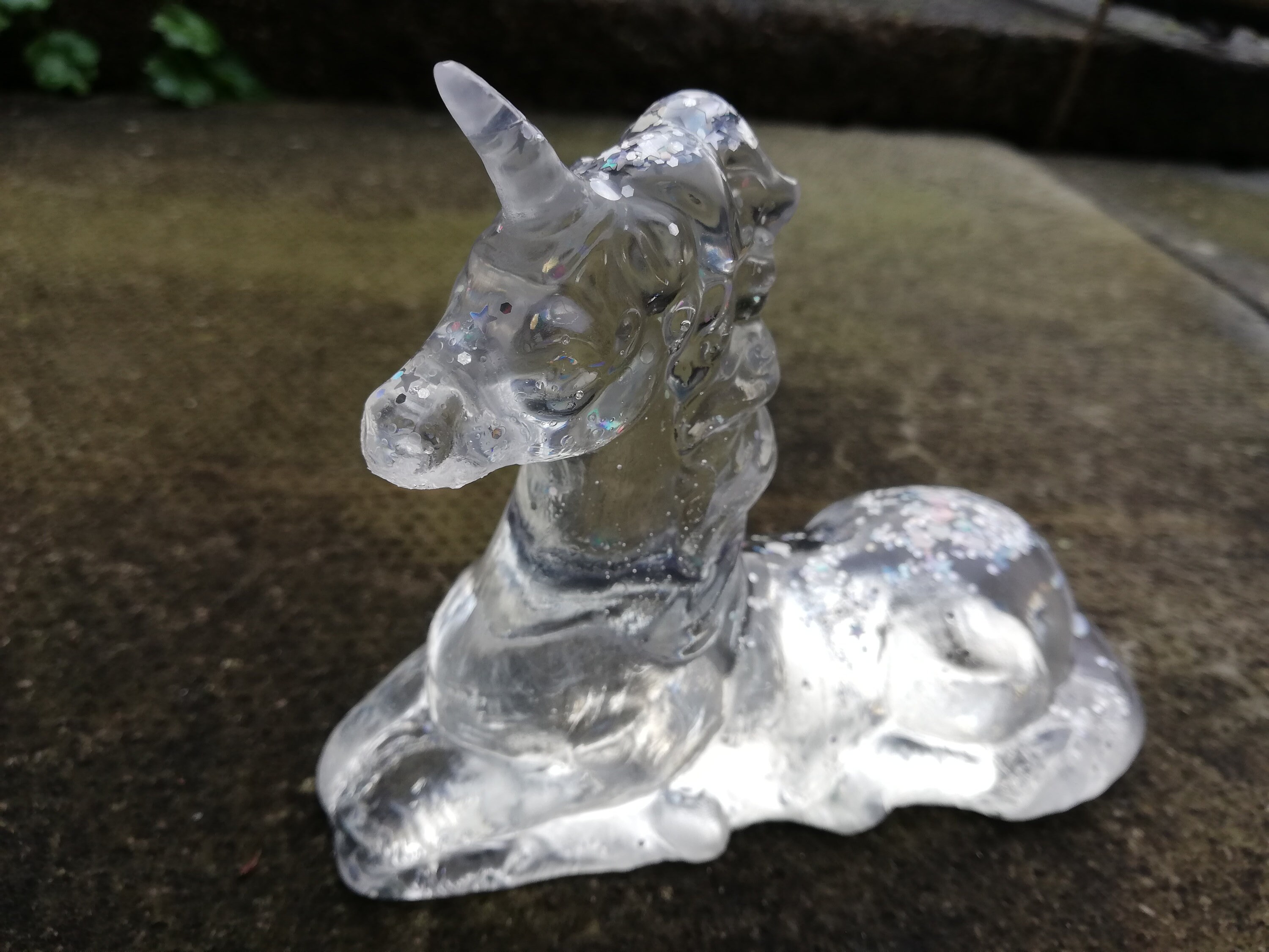Handmade Epoxy Resin Unicorn with Chunky Glitter Figurine Etsy