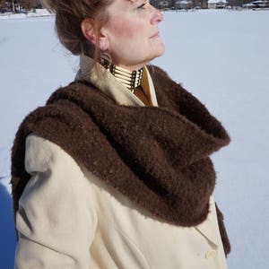 Buffalo, Shawl, Drape, Soft, Versatile, Elegant, Wrap, Sustainable Fiber, Hand-spun, Hand-Knit, Handmade, Wisconsin, Native, Warm