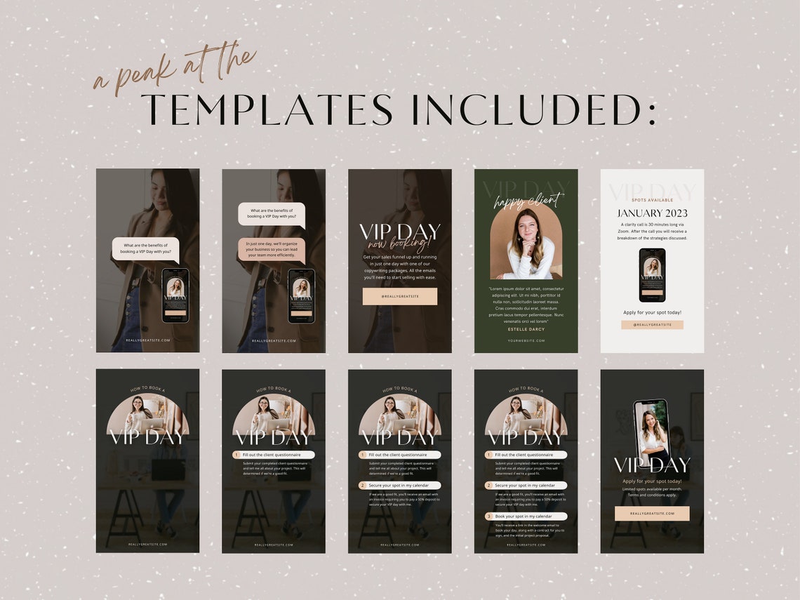 VIP Day Instagram Reel Canva Templates, Short Video Templates Etsy