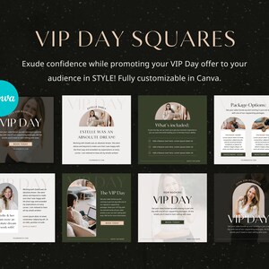 VIP Day Instagram Werbequadrate für Canva, Canva Templates um für den VIP Tag oder das Tagesangebot zu werben