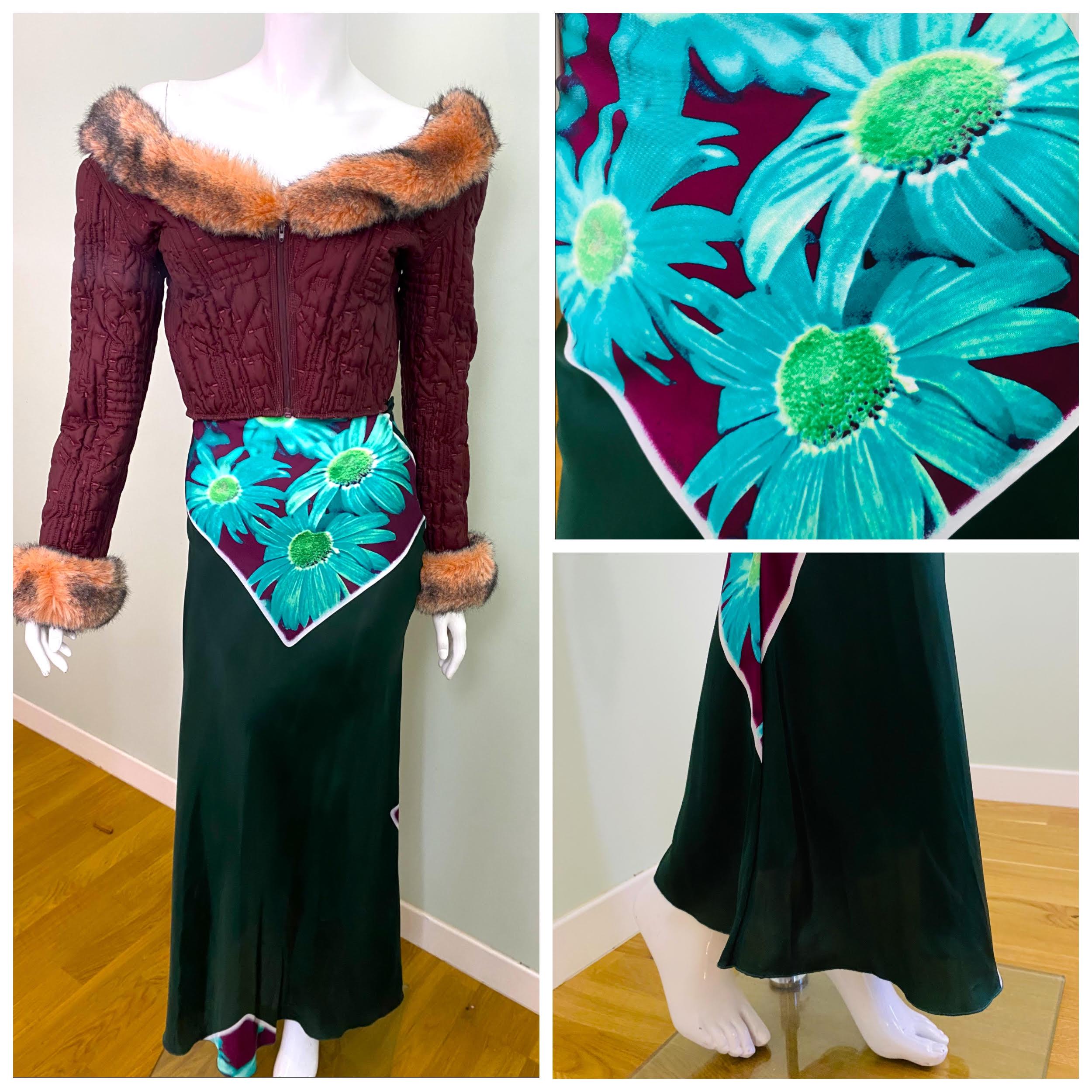 Jean Paul Gaultier Floral Poison Green Patchwork Vintage 90s 80s