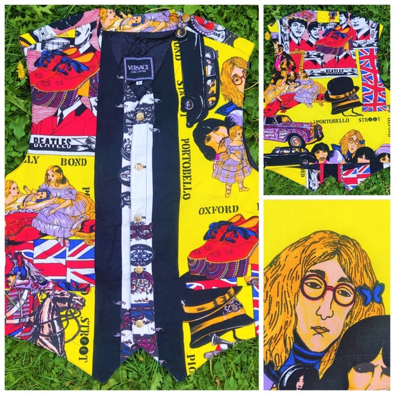 Vintage Gianni Versace Couture Beatles Oxford British Rock & Roll