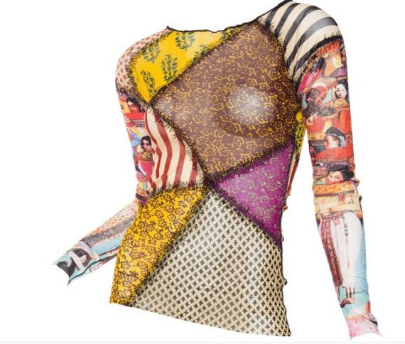 Jean Paul Gaultier Transparent Patchwork Mesh Shee