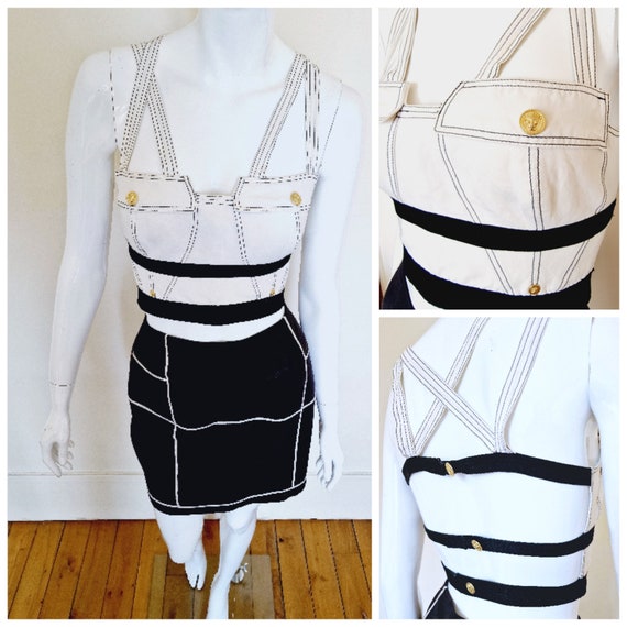 Gianni Versace Versus Couture Bondage Bustier Corset Lion