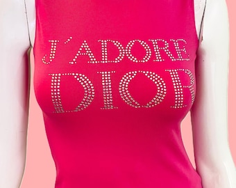 Dior 2003 Pink J'adore Dior V Neck T-shirt - Etsy