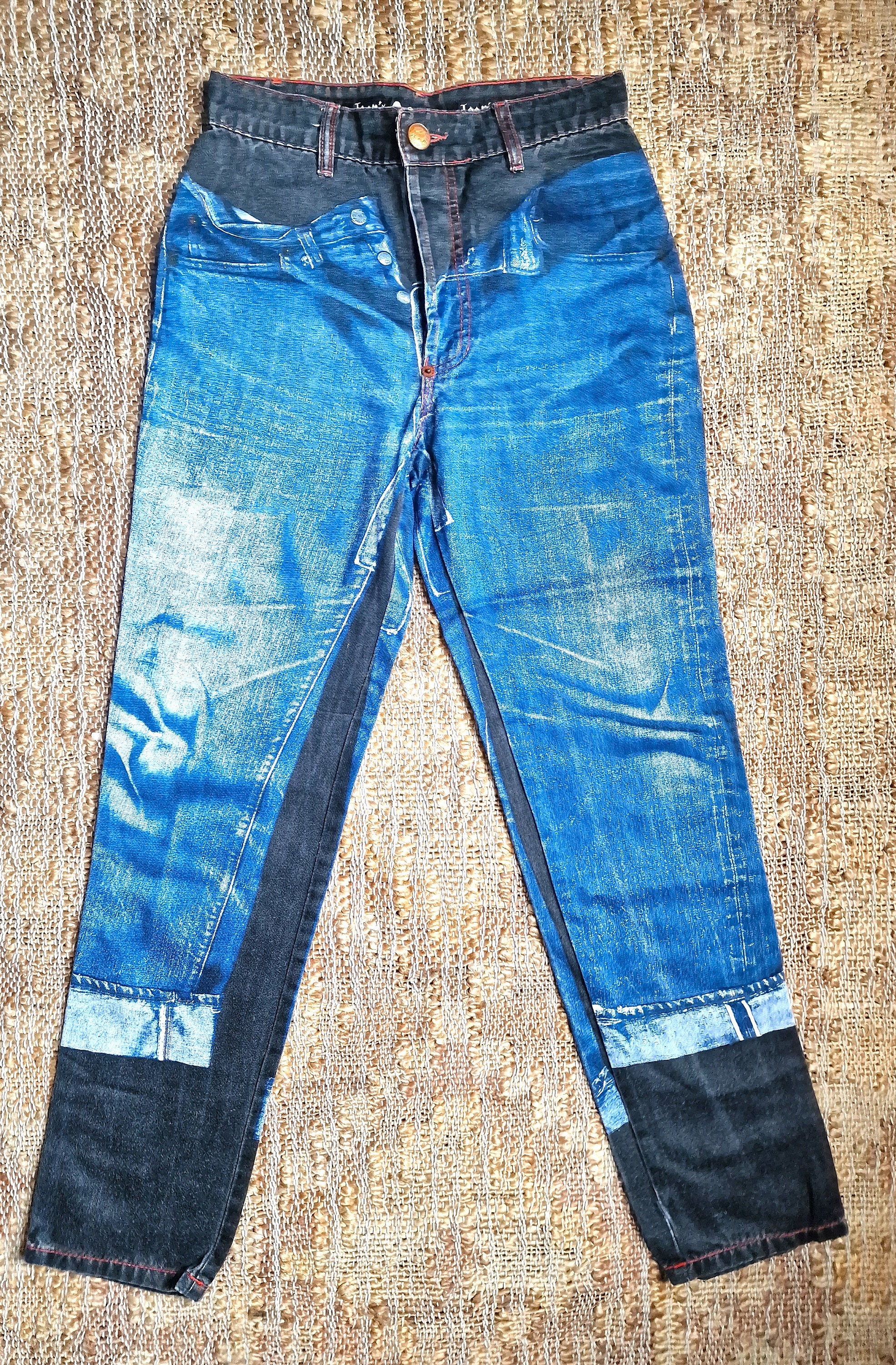 【oan】Fake Denim Printing Pants printed-jeans-sample-thoughts-
