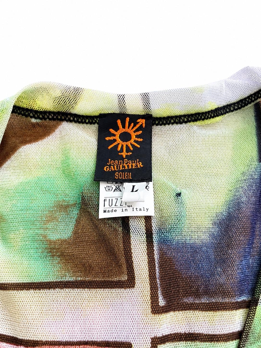 Jean Paul Gaultier Soleil Mesh Wrap Top - Vintage Y2K Fuzzi Italy