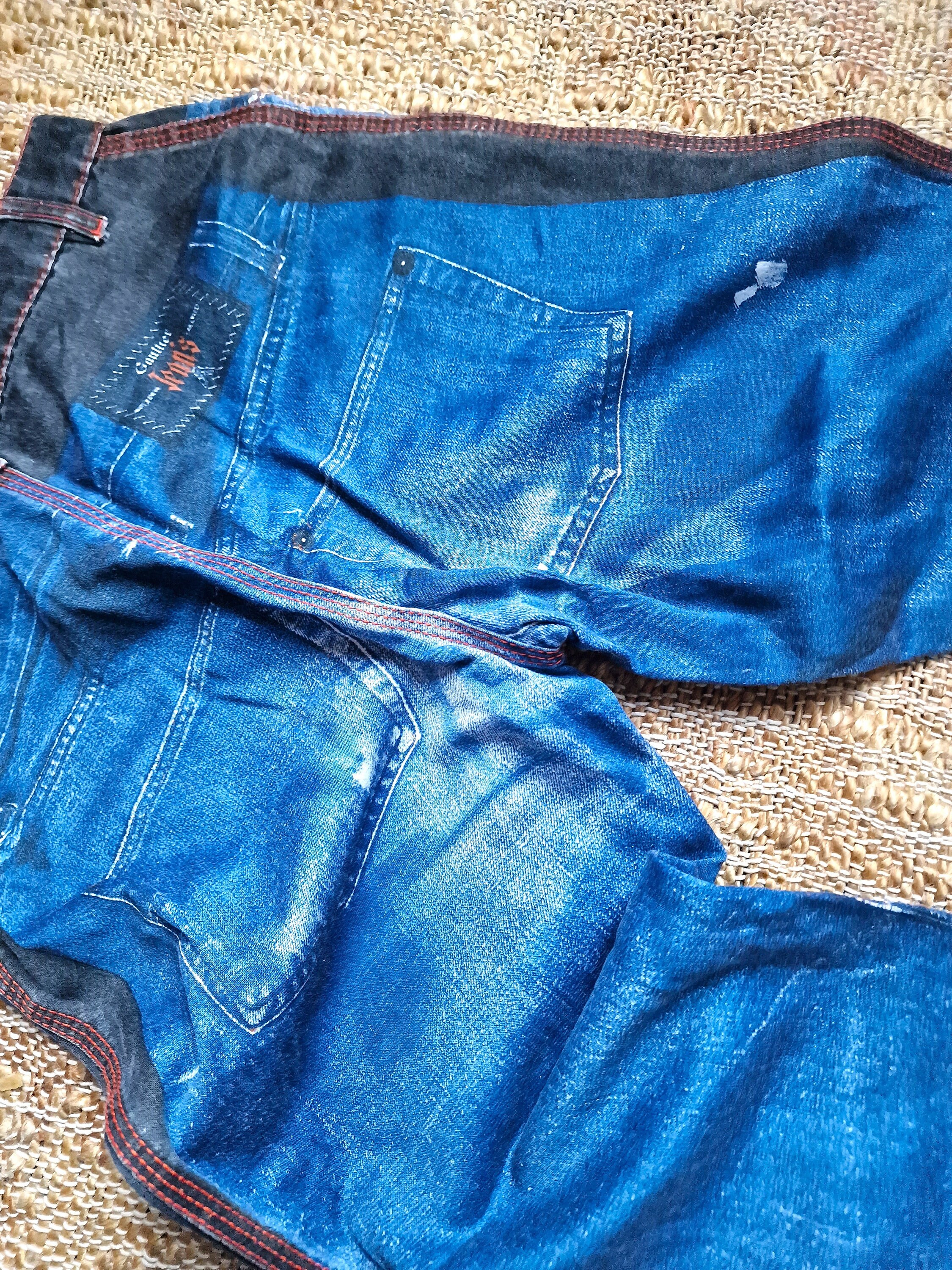 Jean Paul Gaultier JPG Tattoo Denim Trousers Printed Pants