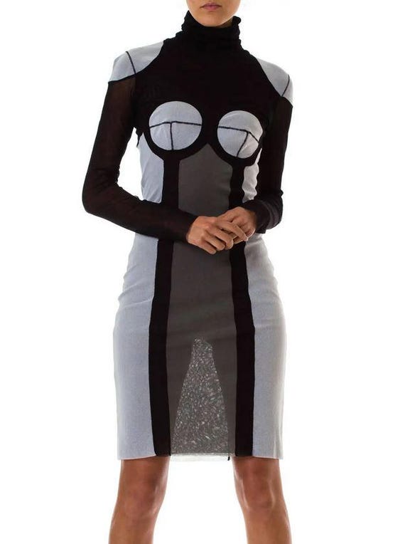 Jean Paul Gaultier 5th Element Movie Robot Cyber Black and